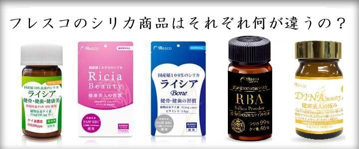 ライシア / RBA商品はそれぞれどこが違うの？